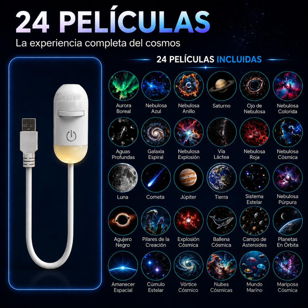 GalaxyLux™ Proyector de Galaxias 360°