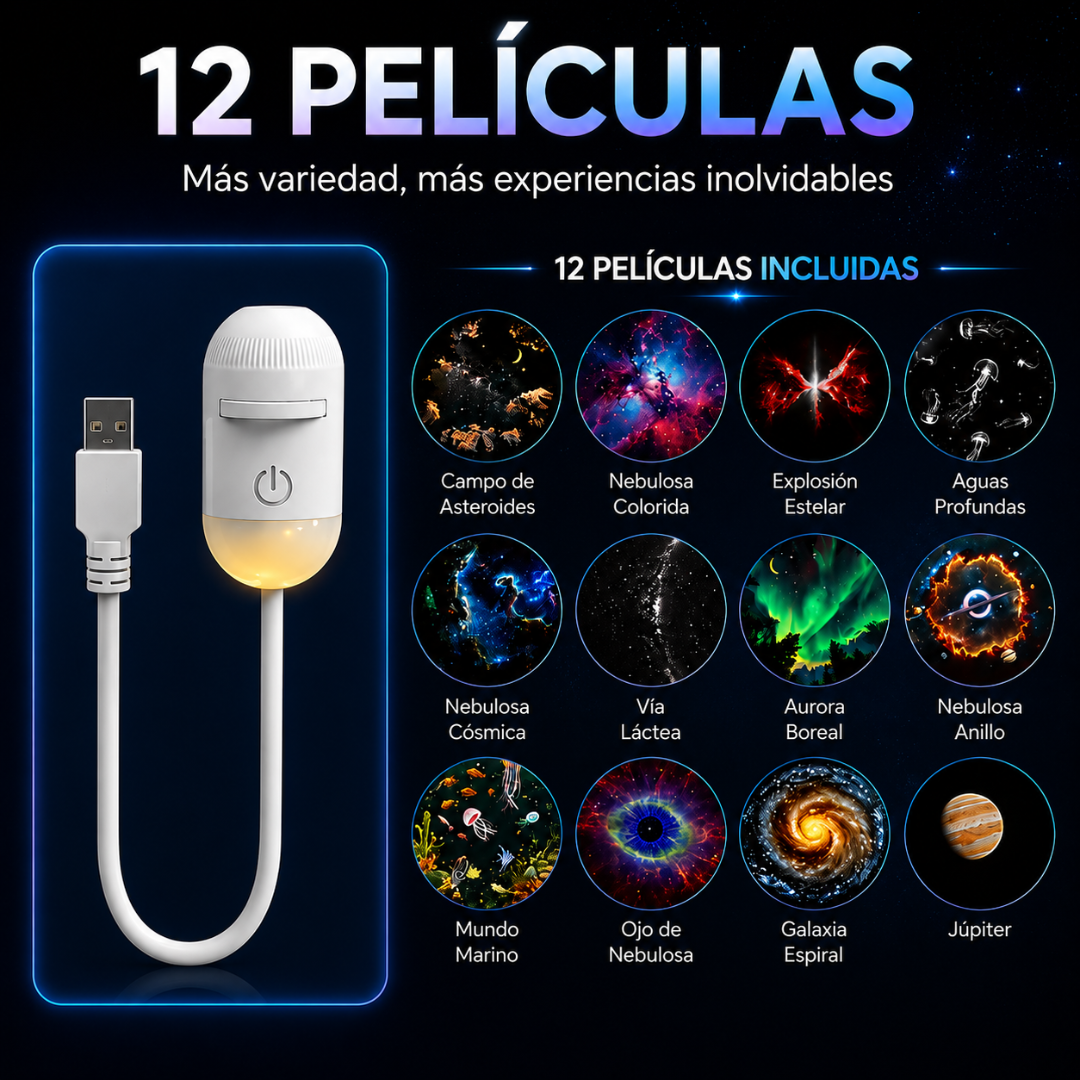 GalaxyLux™ Proyector de Galaxias 360°